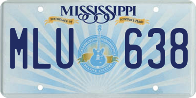 MS license plate MLU638