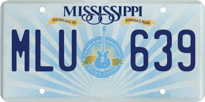 MS license plate MLU639