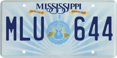 MS license plate MLU644