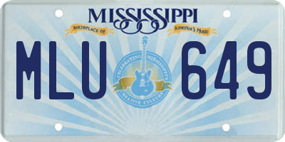MS license plate MLU649