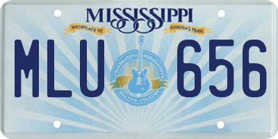 MS license plate MLU656
