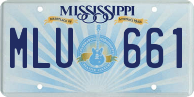 MS license plate MLU661