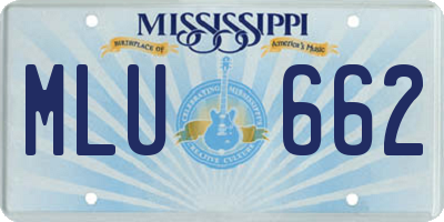 MS license plate MLU662
