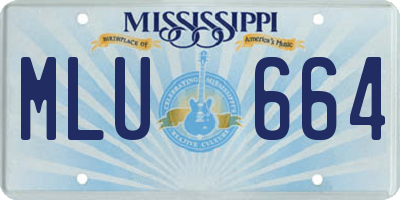 MS license plate MLU664