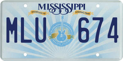 MS license plate MLU674