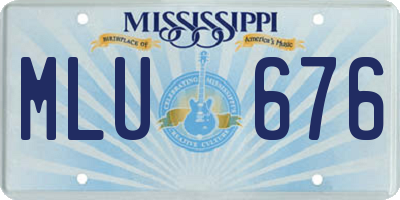 MS license plate MLU676
