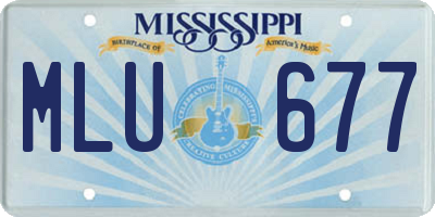 MS license plate MLU677