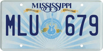 MS license plate MLU679