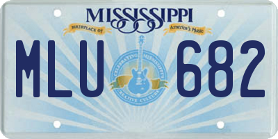 MS license plate MLU682