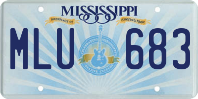 MS license plate MLU683