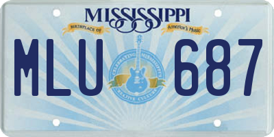 MS license plate MLU687