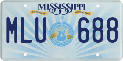MS license plate MLU688