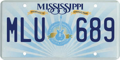 MS license plate MLU689