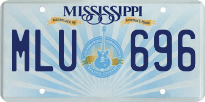 MS license plate MLU696