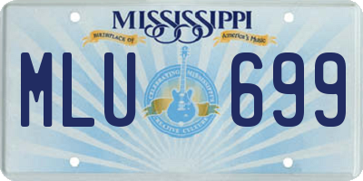 MS license plate MLU699