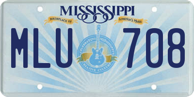MS license plate MLU708