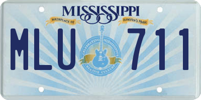 MS license plate MLU711
