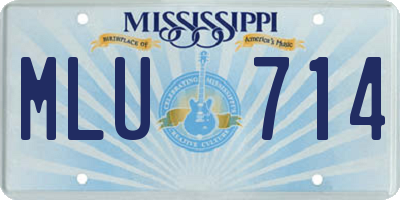MS license plate MLU714
