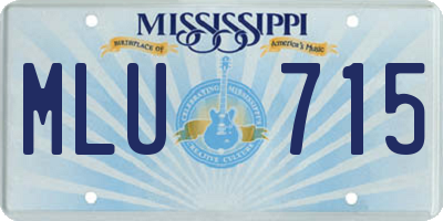 MS license plate MLU715
