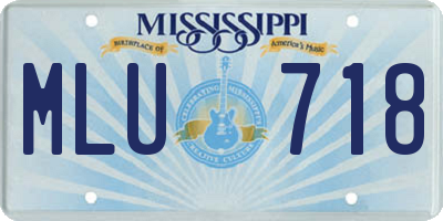 MS license plate MLU718
