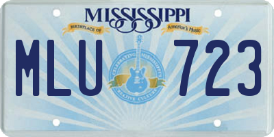 MS license plate MLU723