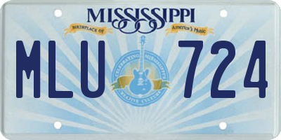 MS license plate MLU724