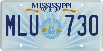 MS license plate MLU730