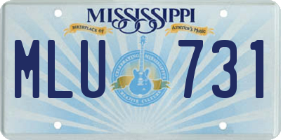MS license plate MLU731