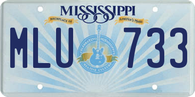 MS license plate MLU733