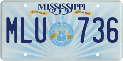 MS license plate MLU736