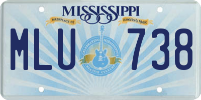 MS license plate MLU738