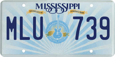 MS license plate MLU739