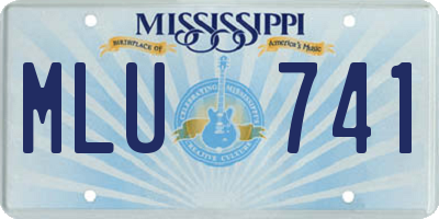 MS license plate MLU741