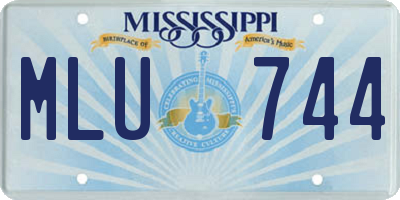 MS license plate MLU744