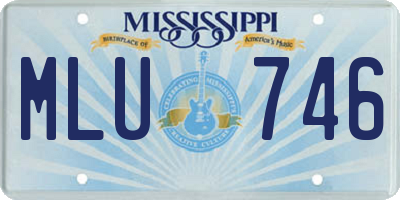 MS license plate MLU746