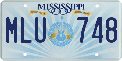 MS license plate MLU748