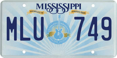 MS license plate MLU749