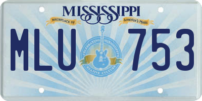 MS license plate MLU753