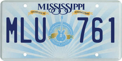MS license plate MLU761