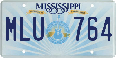 MS license plate MLU764