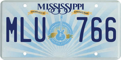 MS license plate MLU766