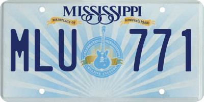 MS license plate MLU771