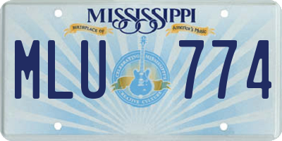 MS license plate MLU774