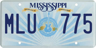 MS license plate MLU775