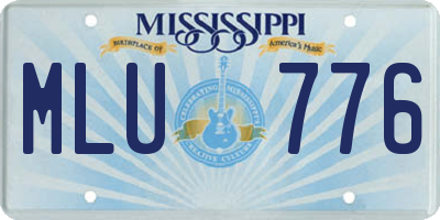 MS license plate MLU776