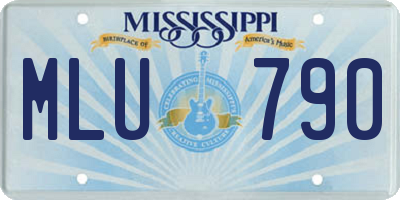 MS license plate MLU790
