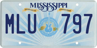 MS license plate MLU797