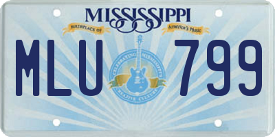 MS license plate MLU799