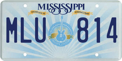 MS license plate MLU814