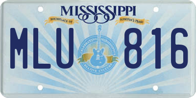 MS license plate MLU816
